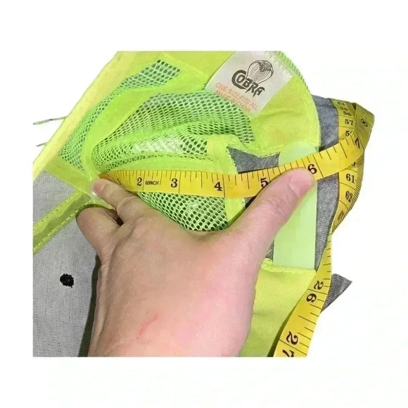 Cobra Snapchat Snapback Mesh Hat Cap Neon Green Yellow Black One Size - Picture 13 of 13